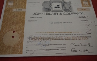 Osakekirja Yhdysvallat John Blair & Company 1970