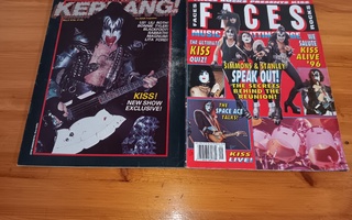 KISS : KERRANG! 1983 & FACES ROCKS 1996 (+JULISTEET) LEHDET