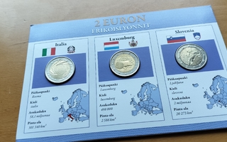 Moneta, 3x2€ , Slovenia 2008, Luxemburg 2007, Italia 2004