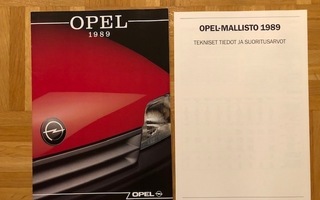 Esite Opel mallisto 1989. Kadett, Omega, Vectra, Senator ym