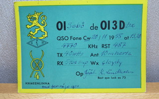 Vanha QSL - kortti