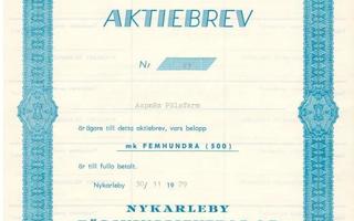 1979 Nykarleby Pälsningscentral Ab, Uusikarlepyy osakekirja