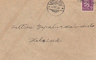 1936, Kirje Kivijärvi, rivileima Kannonjärvi