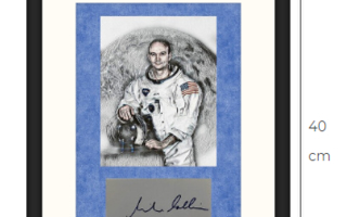 Uusi Michael Collins Apollo 11 avaruus kuu taulu kehystetty