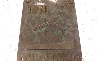 Metalli kyltti Kunnostamismestari v. 1970 / 200 x 160 x 5 mm