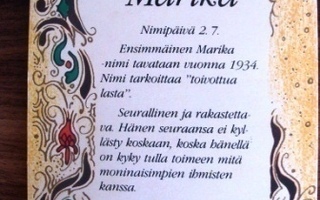 NO 1  - MARIKA - NIMIPÄIVÄKORTTI
