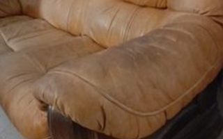 Nahkainen Sohva 3-osainen + 2 nojatuolia