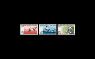 DDR 1372-4 ** Urheilu, korkeushyppy, soutu, kalastus (1968)