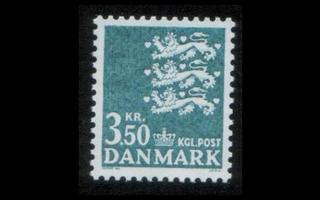 Tanska 762 ** Vaakuna 3,50 kr sinivihreä (1982)