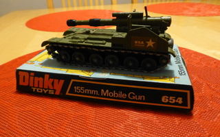 Dinky toys mobile gun 155mm 654 1:50 tankki, panssarivaunu