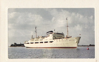 VANHA Taittokortti Laiva s/s Aallotar 1950-l