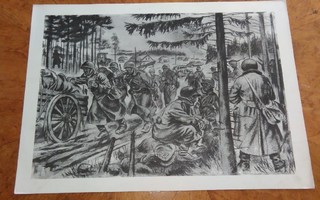 Jatkosota Vihollista Vastaan Sotapiirros Lindeberg 1942