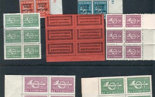 Kenttäpostimerkit  1941-1944     7 x kuusilot