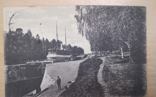 VANHA Postikortti Varkaus Taipaleen Kanava Laiva 1900-luku