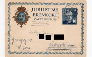 Ruotsalainen juhlakirjekortti - Carte Postale - 1939