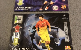 Lionel Messi kortit 2kpl/Panini kiiltokortit