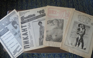 Neljä venäläistä eroottista julkaisua 1990-luvun alusta