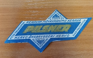 Pilsner Keravan höyrypanimo etiketti.