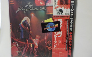 JOHNNY WINTER AND LIVE M-/EX+  JAPANI 1977 LP
