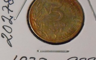 RANSKA  5 Centimes  v.1977  KM#933  Circ