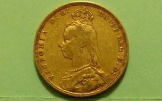 Englanti, Sovereign 1891 kulta raha, Victoria.