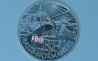 10 euro hopeaa RANSKA 2011 maakuntaraha BASSE-NORMANDIE