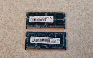 2 GB DDR3 Kannettavan muisteja 2 kpl