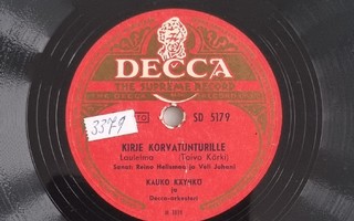 Savikiekko 1952 - Kauko Käyhkö - Decca SD 5179