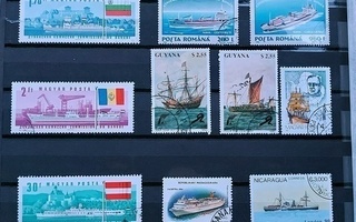 Laiva alus purjelaiva postimerkkejä 16 kpl