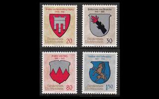 Liechtenstein 440-3 ** Vaakunoita (1964)