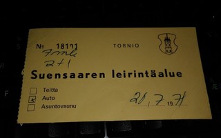 Tornio Suensaari Leirintä maksulippu PK150/11