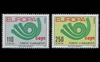 Turkki 2280-1 ** Europa (1973)