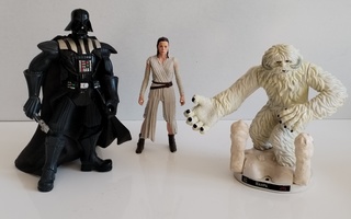 Star Wars figuurisetti (Darth Vader, Rey, Wampa)