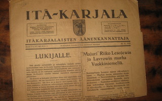 Sanomalehti  Itä-Karjala  10.11.1923  näytenumero