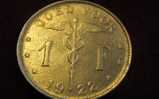 1 franc 1922 Belgia-Belgie