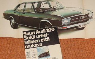 1970 Audi 100 esite - KUIN UUSI - suomalainen