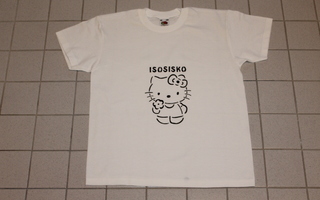 Kissa t-paita ISOSISKO teksti 92cm 98cm 104cm