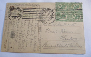 1919 Hki Kaljaasi Fennialta kortti Hanko Minanetsintälaivue