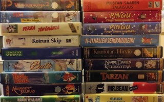 VHS-elokuvat per/kpl
