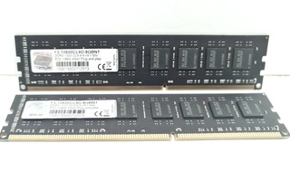 2kpl G.Skill 4GB (yht 8GB) DDR3 1333MHZ muisteja