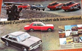 1971 Opel Rekord Sprint jne  esite - KUIN UUSI  - 20 sivua
