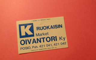 TT-etiketti K Market Oivantori Ky, Posio