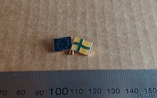 EU / Suomi lippu pinssi