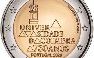 ** PORTUGALI 2€ 2020 Coimbran yliopisto pillerissä **
