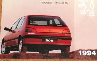 1994 Peugeot mallisto esite - suom - 405 106 306 605