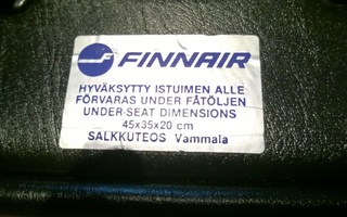 Finnair lentolaukku, nahkaa.