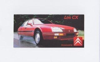 Citroen CX lisävarusteet -esite, 1986