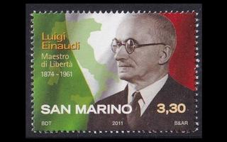 San Marino 2464 ** Italian presidentti Luigi Einaudi (2011)