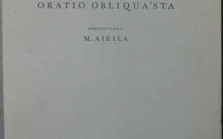 M. Airila: Viron kielen oratio obliqua'sta, SKS 1933. 60 s.