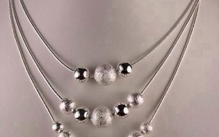 1697 . Fashion Jewelry 3 Layers Silver Plated .. Kaulakoru